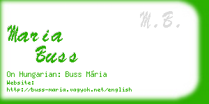 maria buss business card