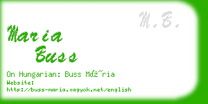 maria buss business card